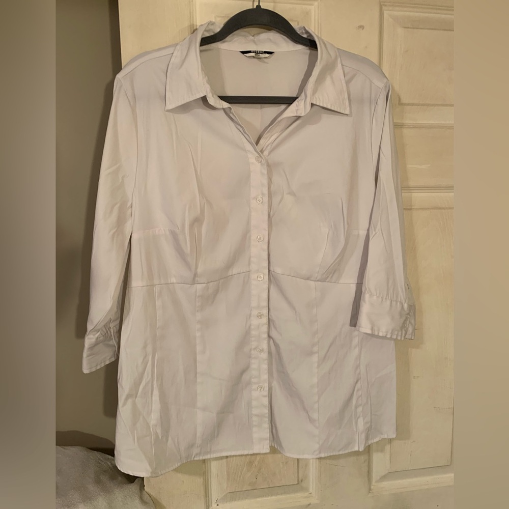 George White 3/4 Sleeve Button Down Shirt